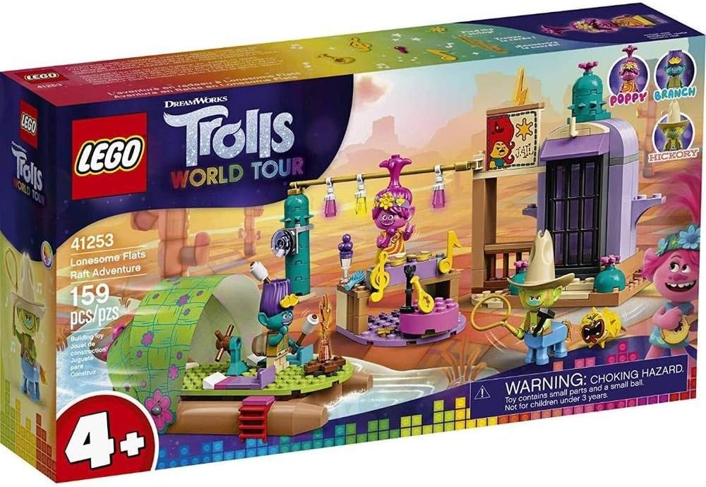 Trolls World Tour Lonesome Flats Raft Adventure 41253 Kids Building Kit, Great Trolls Gift for Creative Kids, New 2020 (159 Pieces)