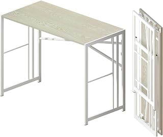 Lutown-Teen 40 inch Folding Desk, Writing Gaming Computer Camping Desk, No Assembly Required Home Office Table, Natural an... Price In India