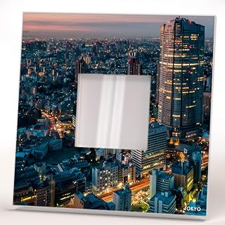 Downtown Skyline Tokyo City Top View Japan Asia Wall Framed Mirror Printed Decor Home Design Gift