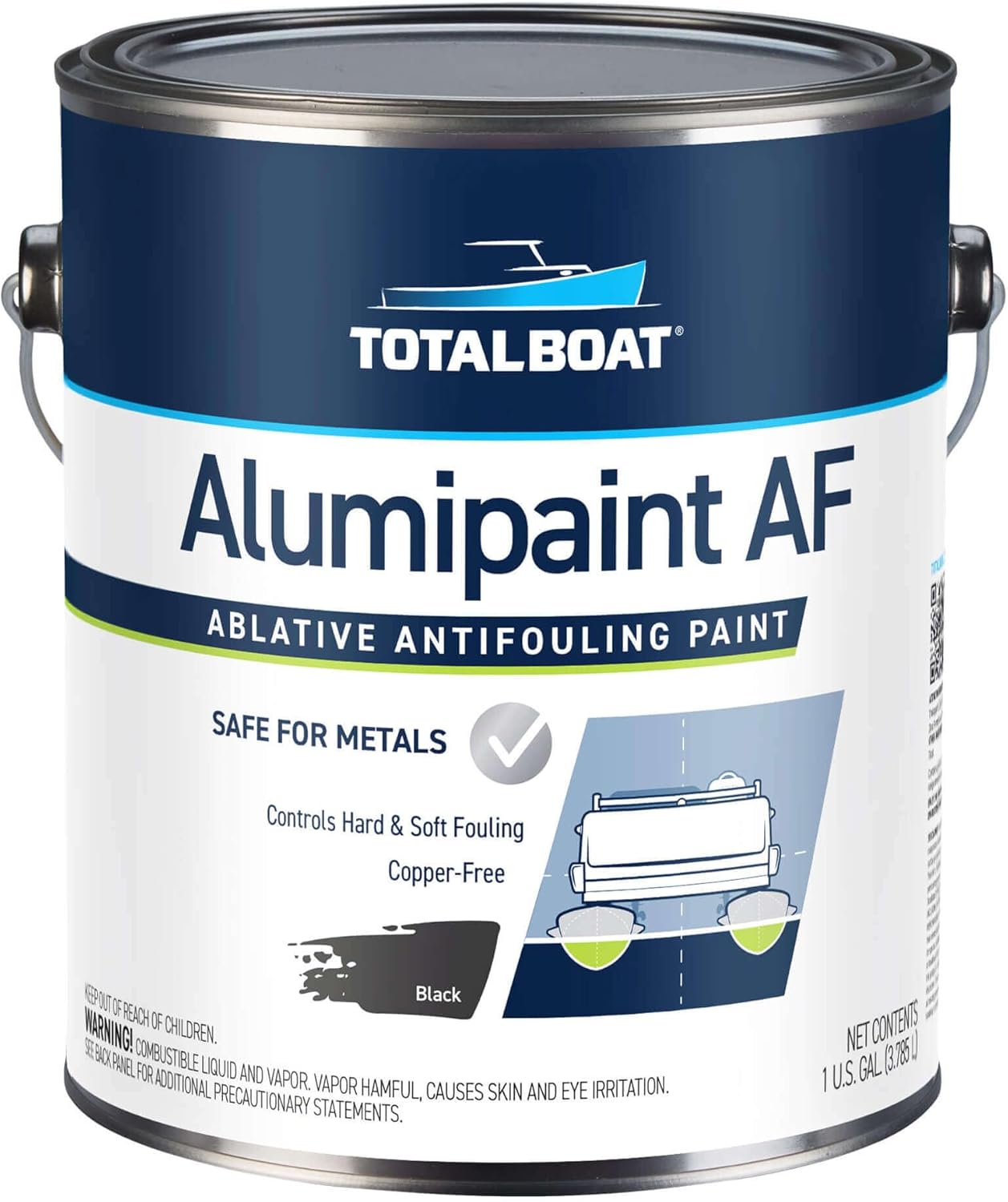 TotalBoat Alumipaint AF Aluminum and Pontoon Boat Bottom Paint (Black, Gallon)