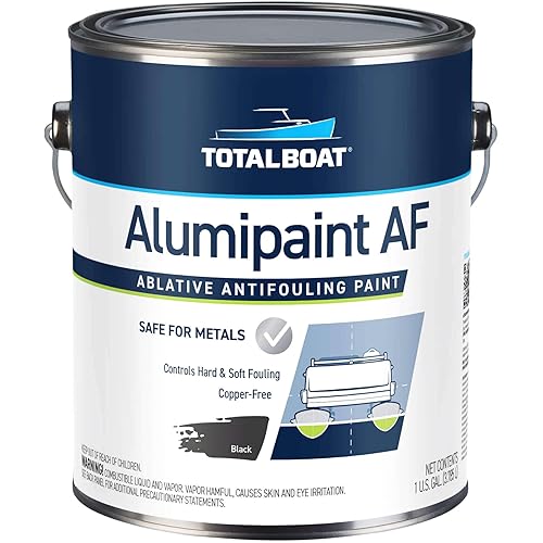 TotalBoat Alumipaint AF Aluminum and Pontoon Boat Bottom Paint (Black, Gallon)