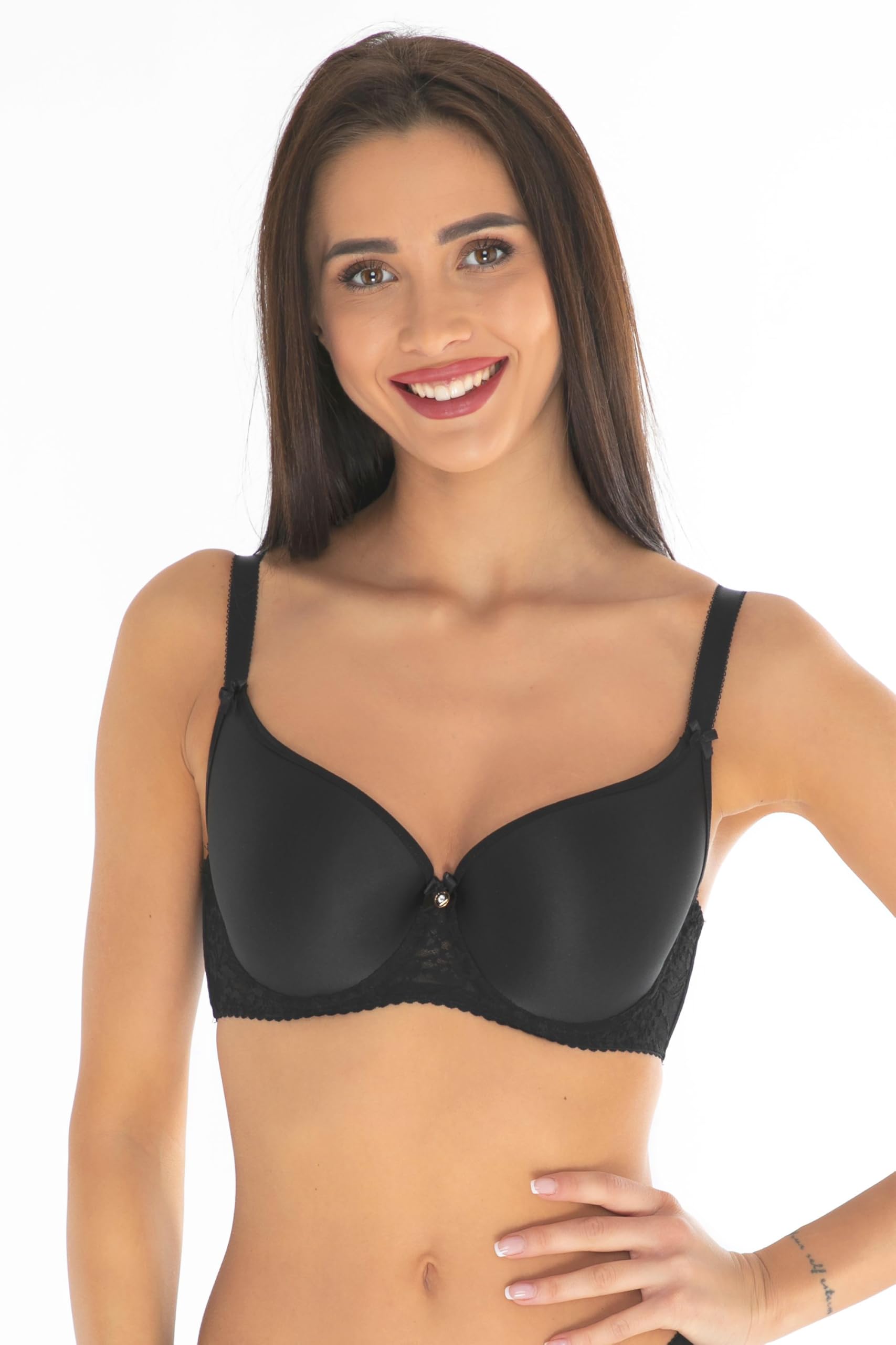 Selente My Secret Reggiseno per Allattamento in Pizzo (Made in EU) con Pratica Chiusura a Clip. Coppe B-J