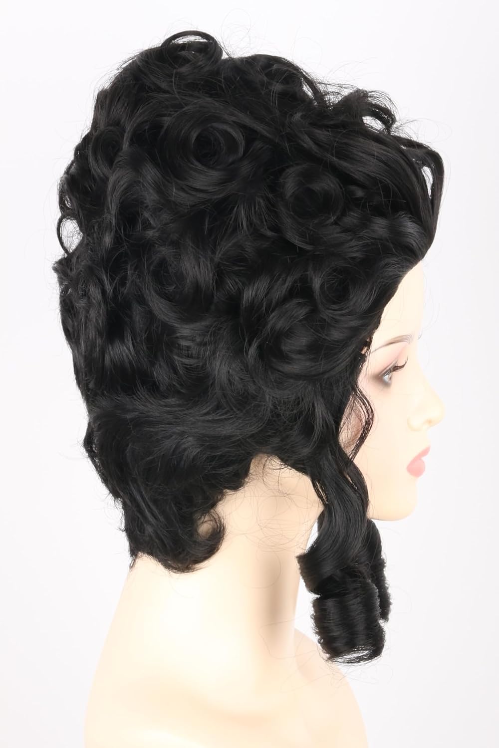 Colonial Wigs for Women Black Victorian Court Vintage Wig Baroque Fluffy Beehive Wigs Halloween Costume Party Dress Wig - Image 4
