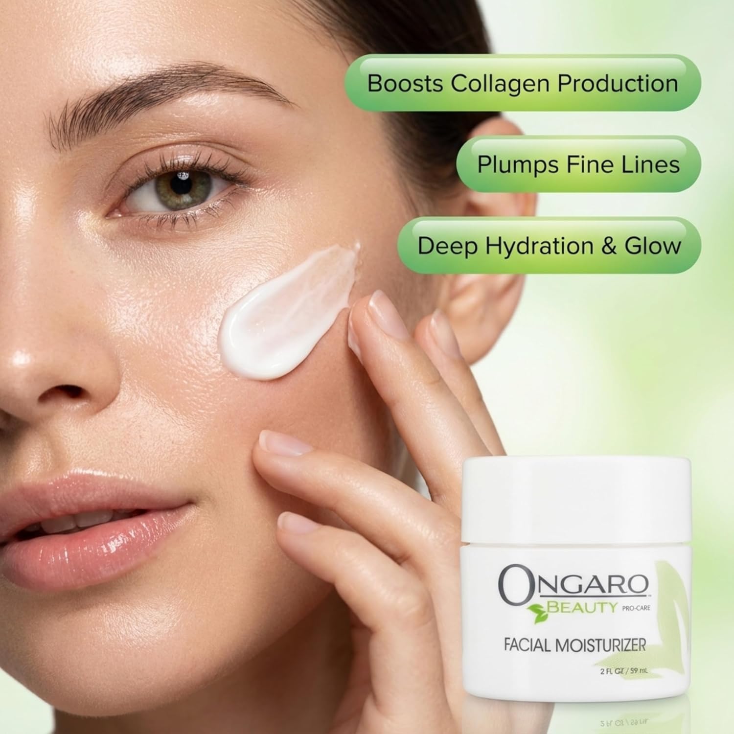 Ongaro Beauty Organic Face Moisturizer - Hydrating Face Cream, Probiotic Moisturizer with Aloe Vera, Vitamin A, C & E - Hyaluronic Acid, Face Lotion for All Skin Types - Nourishes Skin - 2 fl. Oz - Image 4