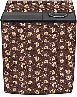 Stylista Washing Machine Cover Compatible for Lloyd 8.5 kg semi Automatic Top Load LWMS85SP, Floral Printed Pattern