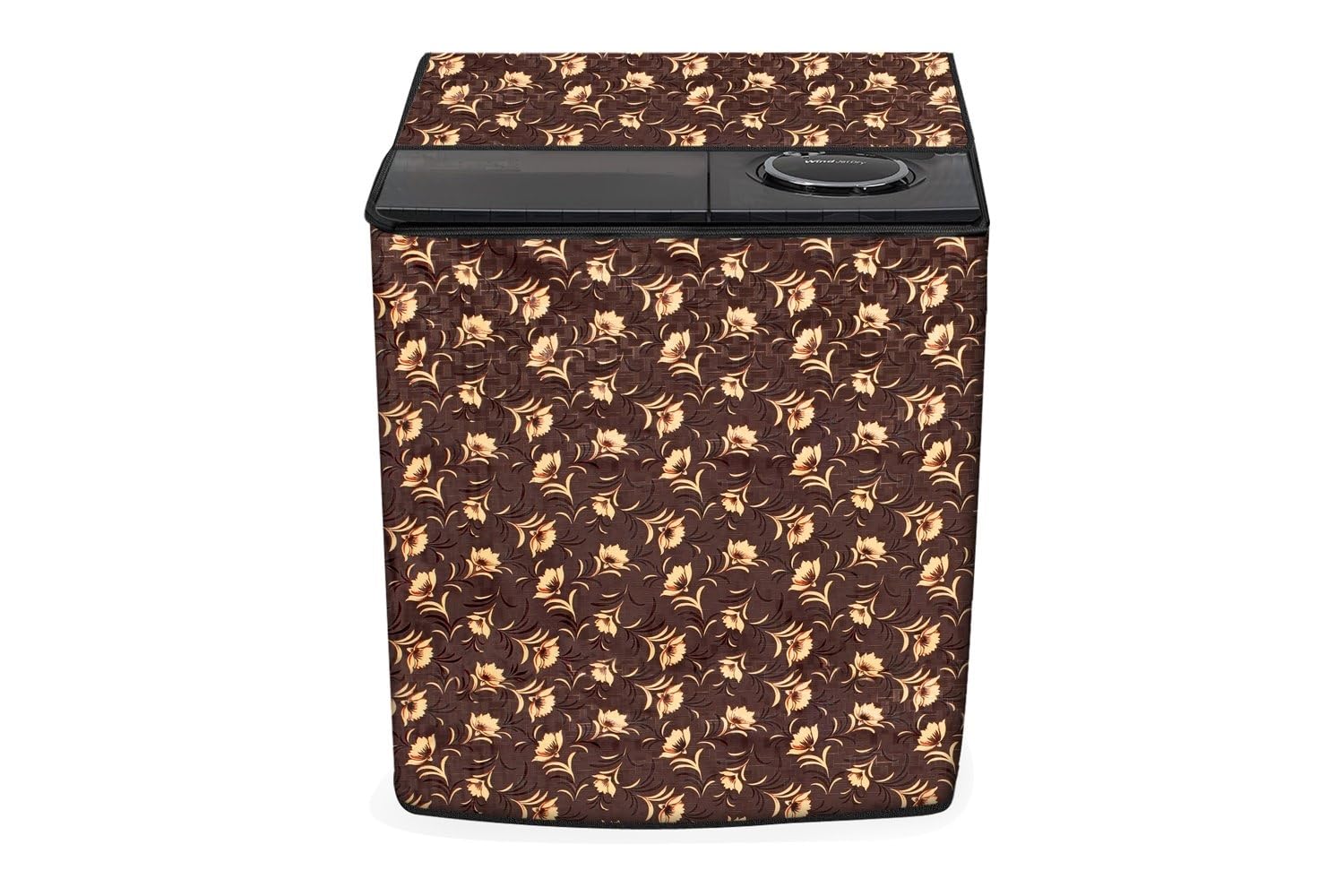 Stylista Washing Machine Cover Compatible for Lloyd 8.5 kg semi Automatic Top Load LWMS85SP, Floral Printed Pattern-picture-37