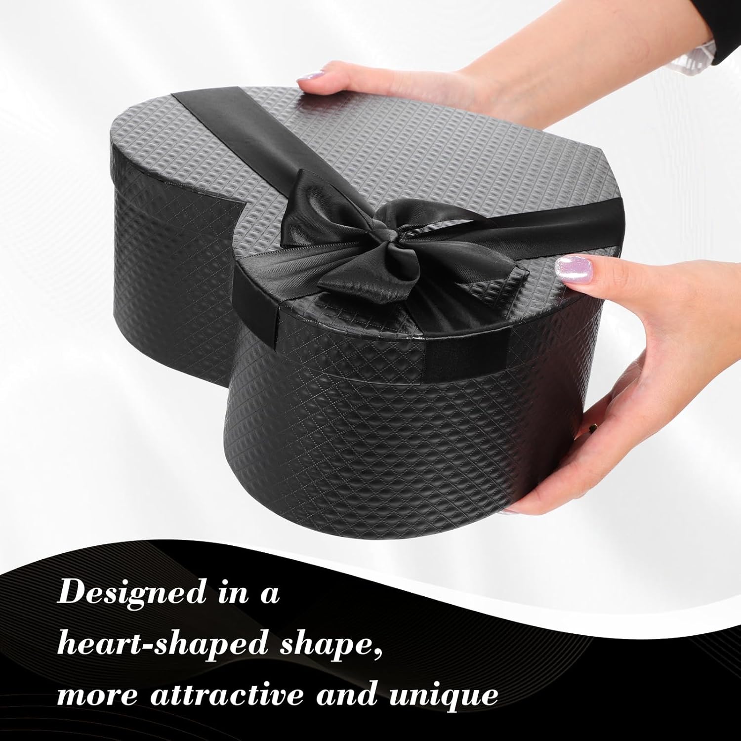 Mobestech Heart Shaped present Box for Flower Arrangements Heart Nesting present Boxes with Lids for Valentines Day Mothers Day Bridesmaid Proposal Wedding - Image 5