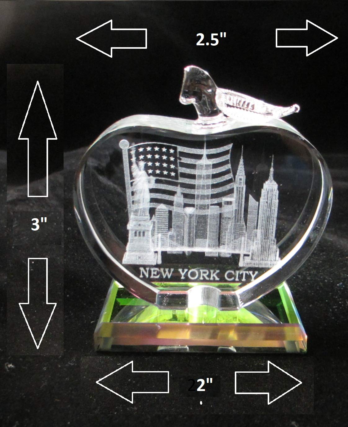 Amazon.co.jp: ニューヨーク土産 NYC スカイライン 3D アップル型