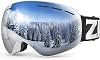 ZIONOR X Ski Goggles - OTG Snowboard Goggles Detachable Lens for Men Women Adult