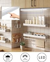 BOYIR LED konyhapult alá szerelhető fénycsík lámpa kapcsolóval 14W 88,6 cm 1400 lm semleges fehér 4000K bővíthető szekrény világítás polcokh 3