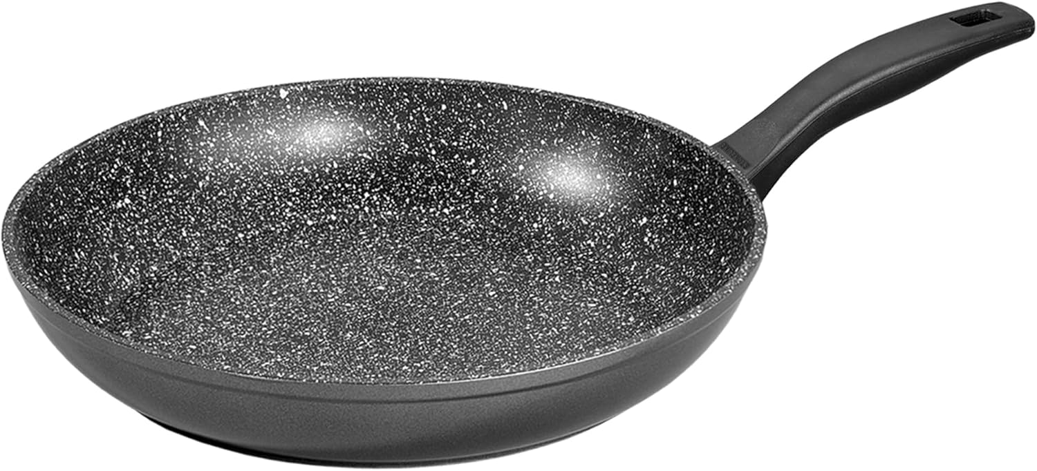 Stoneline 6937 Set of 2 Frying Pans Aluminium 24 cm/28 cm/with Excellent Non-Stick Coating with No Lid Also Suitable for Induction