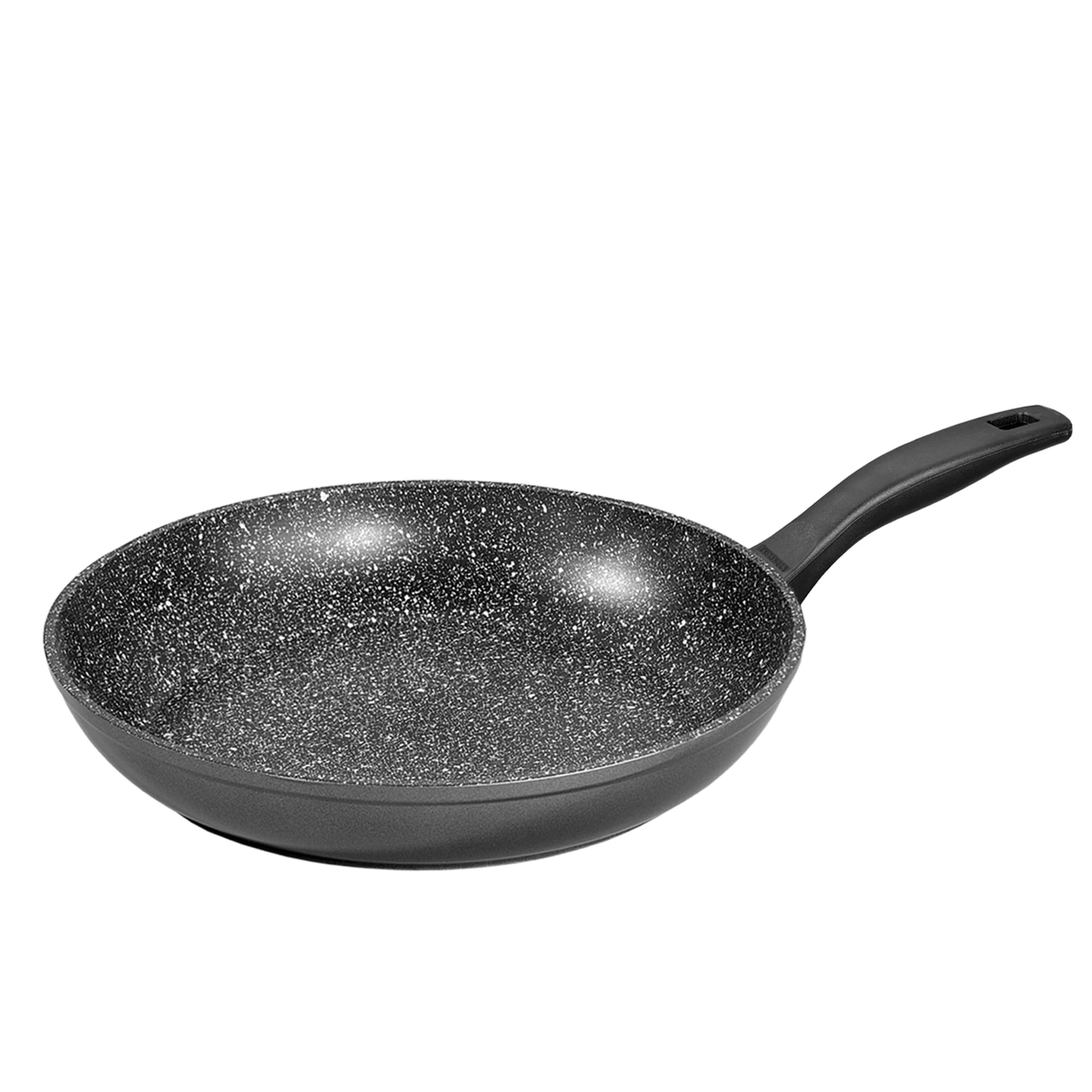 STONELINE Poêles, Set de 2, 24/28 cm, Revêtement Antiadhésif avec de vraies particules de pierre, compatible à l'induction et au four, gris, cuire sans huile et graisse
