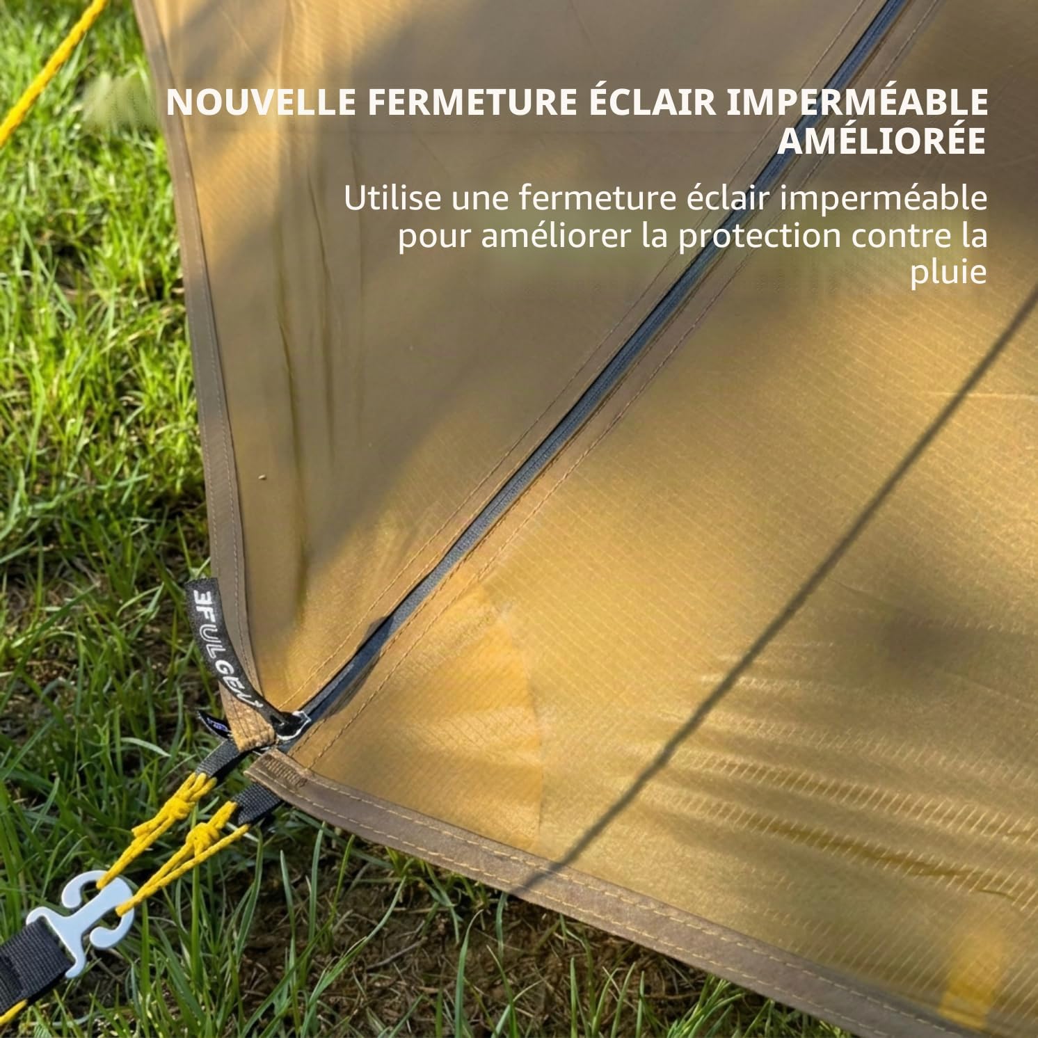 3F Lanshan1 Tente ultralégère 3/4 saisons portable pour 1 personne 15D Revêtement en silicone étanche Double couche Tente pour camping, escalade, randonnée