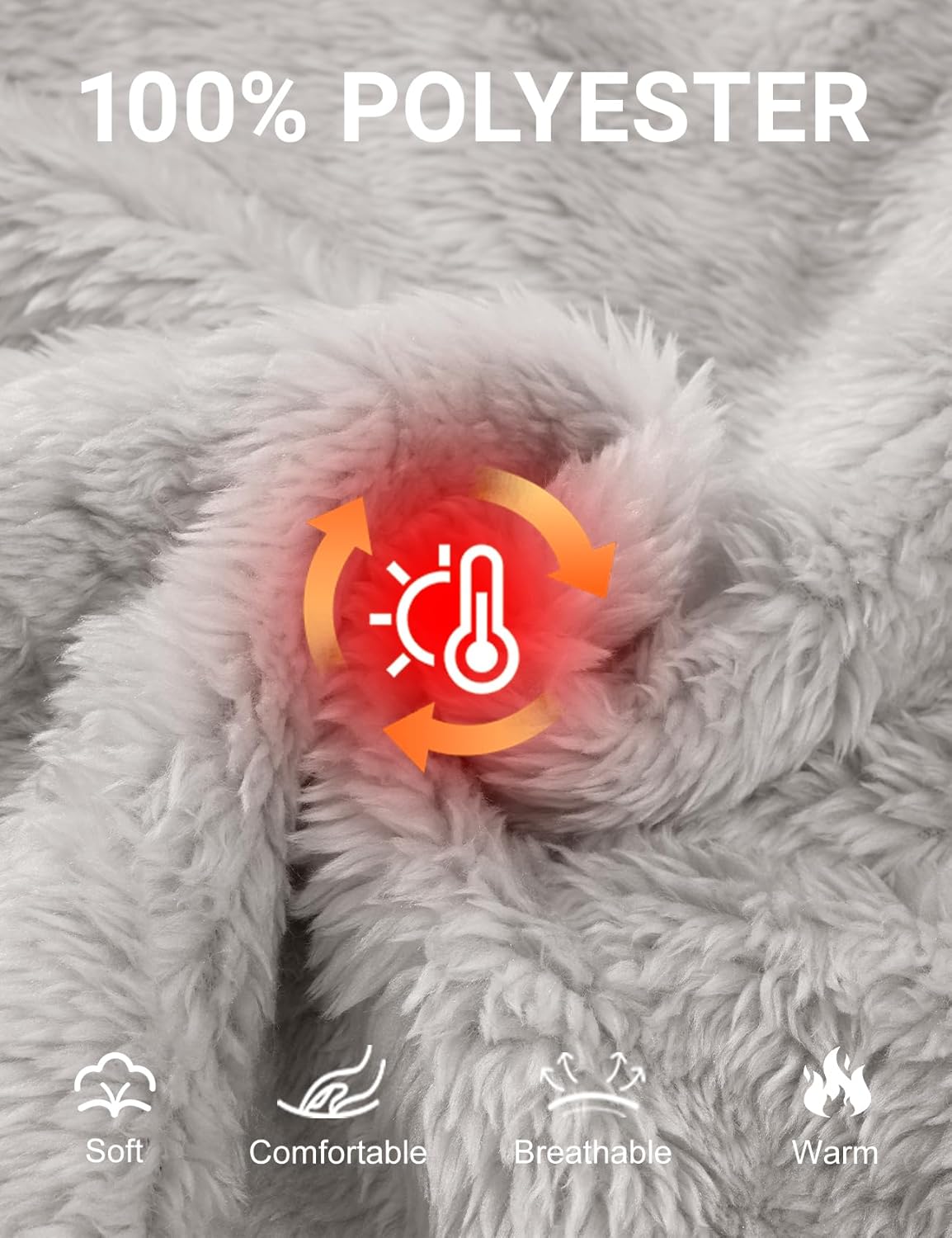 PEHMEA Women's 2 Piece Fluffy Fleece Pajamas Set Cozy Sleepwear with Half Zip Pullover Pants for Winter Loungewear - Image 4