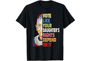Feminist Dissent Justice RBG T-Shirt - Vote Like Your Daughter's Rights Depend on It