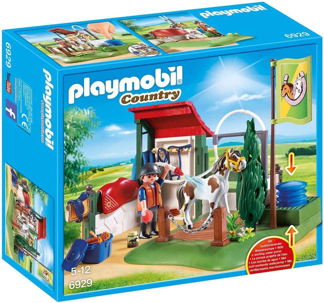 PlayMOBIL 6929 Country Horse Grooming Station, 5 years and up, Fun Imaginative Role-Play, PlaySets Suitable for Children Ages 4+