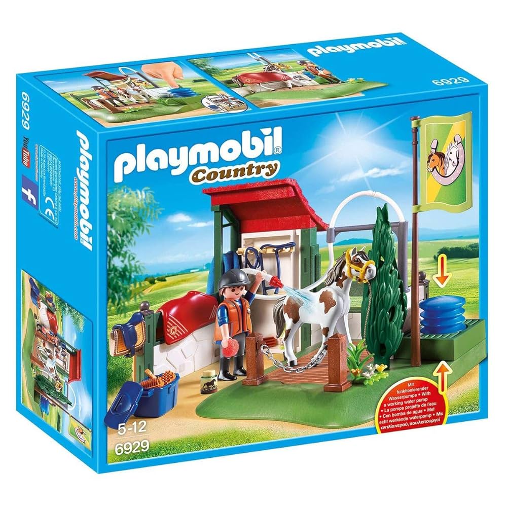 【プレイモービル】playmobil 6147馬パドック・6929シャワーセット プレイモービル】playmobil 6147馬パドック・6929シャワーセット