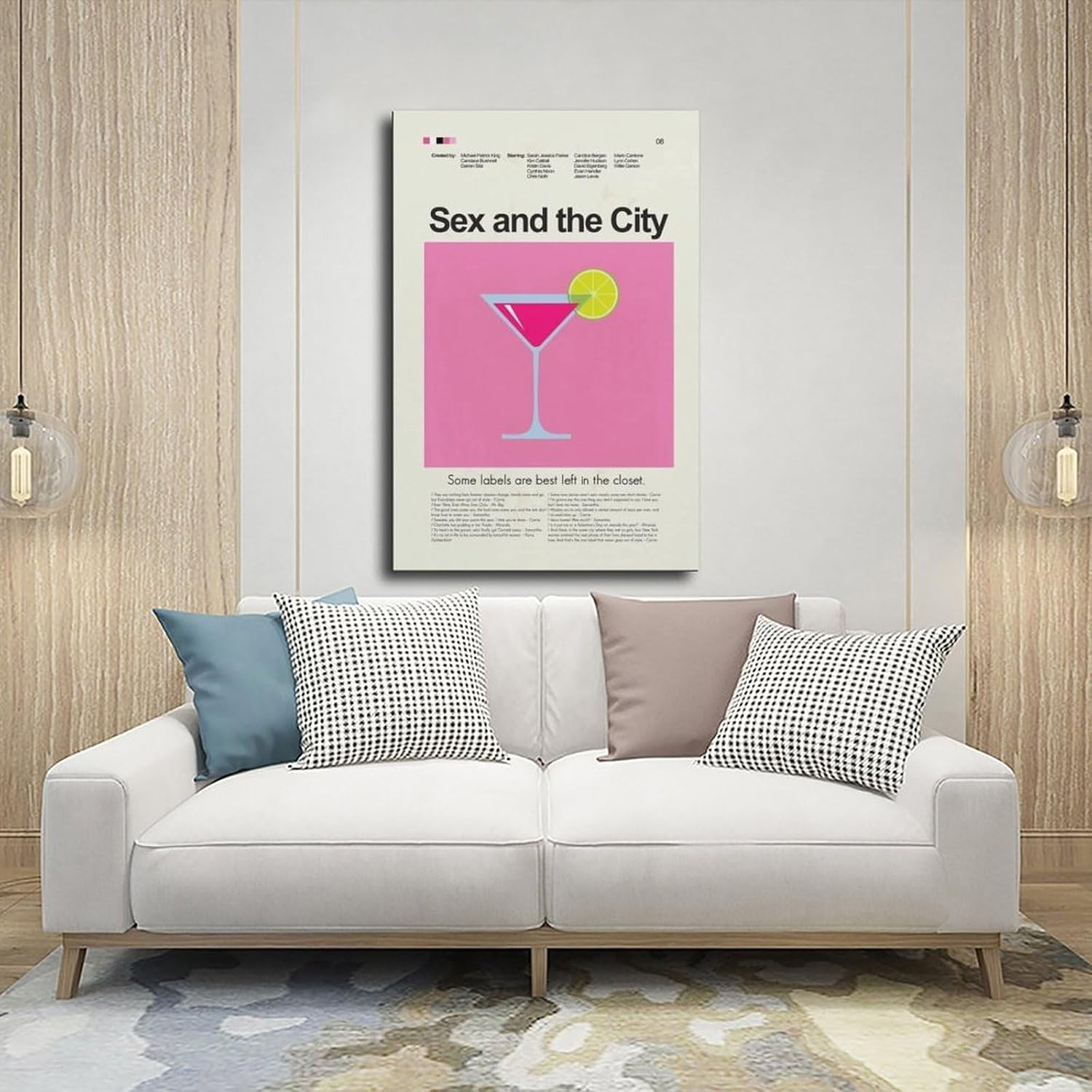 TYPOART Sex And The City TV Show Poster Print Vintage Canvas Posters Wall Decor Paintings for Living Room Bathroom Bedroom Frame 20x30inch(50x75cm) image 5