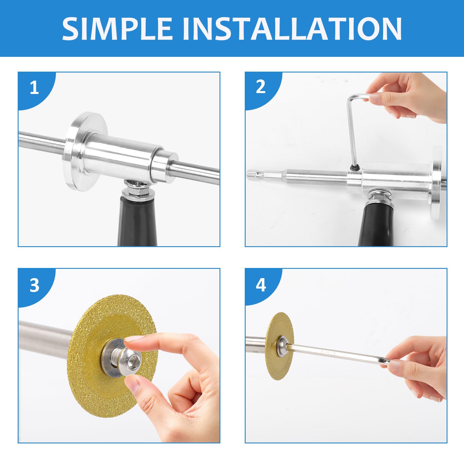 Coupe-Tube Intérieur en PVC, Jeu de Coupe-tubes avec 5 Lames de Scie Remplaçables 40 mm, Coupe Tuyau PVC, Profondeur de Coupe Réglable de 17,78cm
