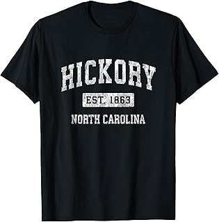 Hickory North Carolina NC Vintage Established Sports Design T-Shirt
