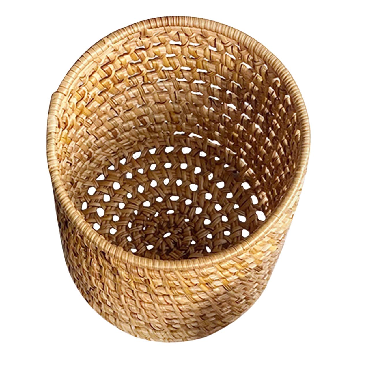 Organisateur rotin naturel pour une deco de bureau et salle de bain epuree