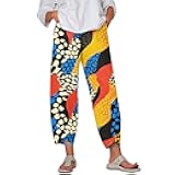 domirica Beach Pants for Women Oversized Casual Wide Leg 2025 Summer Soft Elastic Waist Vacation Breathable Capri Pants