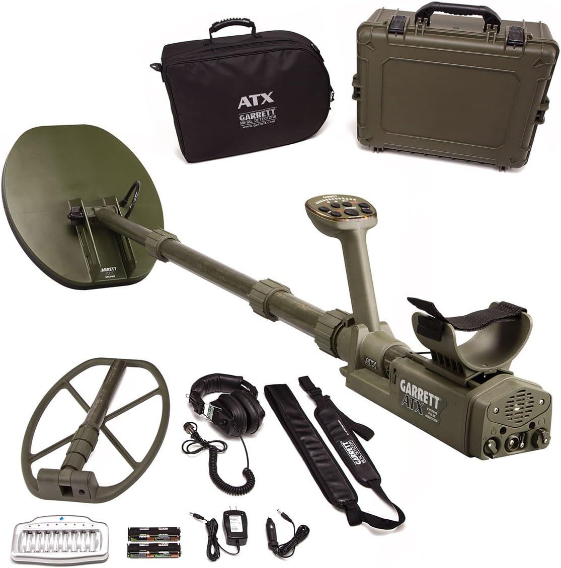 Garrett Detector with Closed 11x13 and Open 15x20 Mono Coils