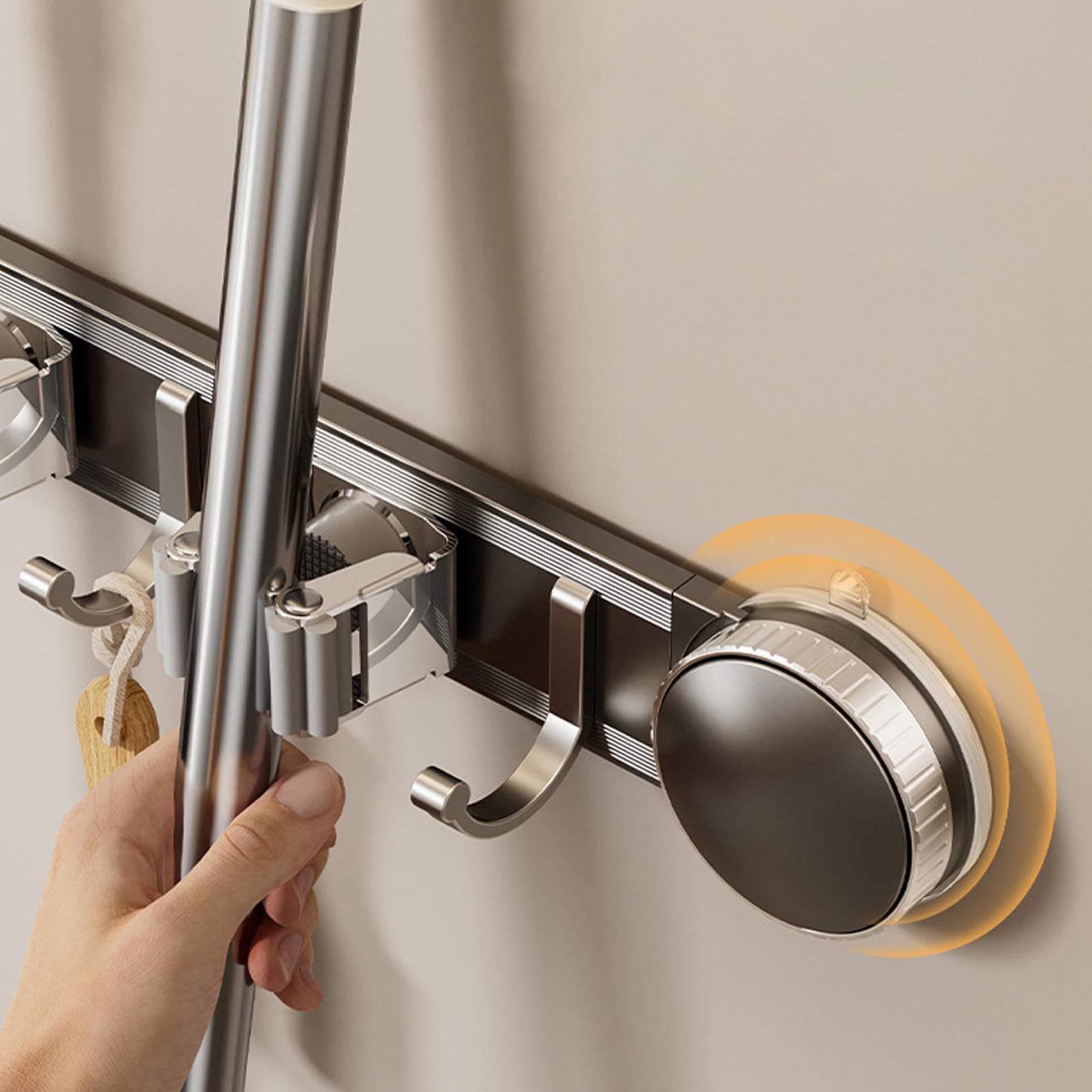 Portascopa A Parete Resistenti Supporti Multiuso Con Impieghi Pesanti | Organizer Da Parete Per Scope Per Dormitorio Ufficio Appartamento Camera Da Soggiorno Bagno