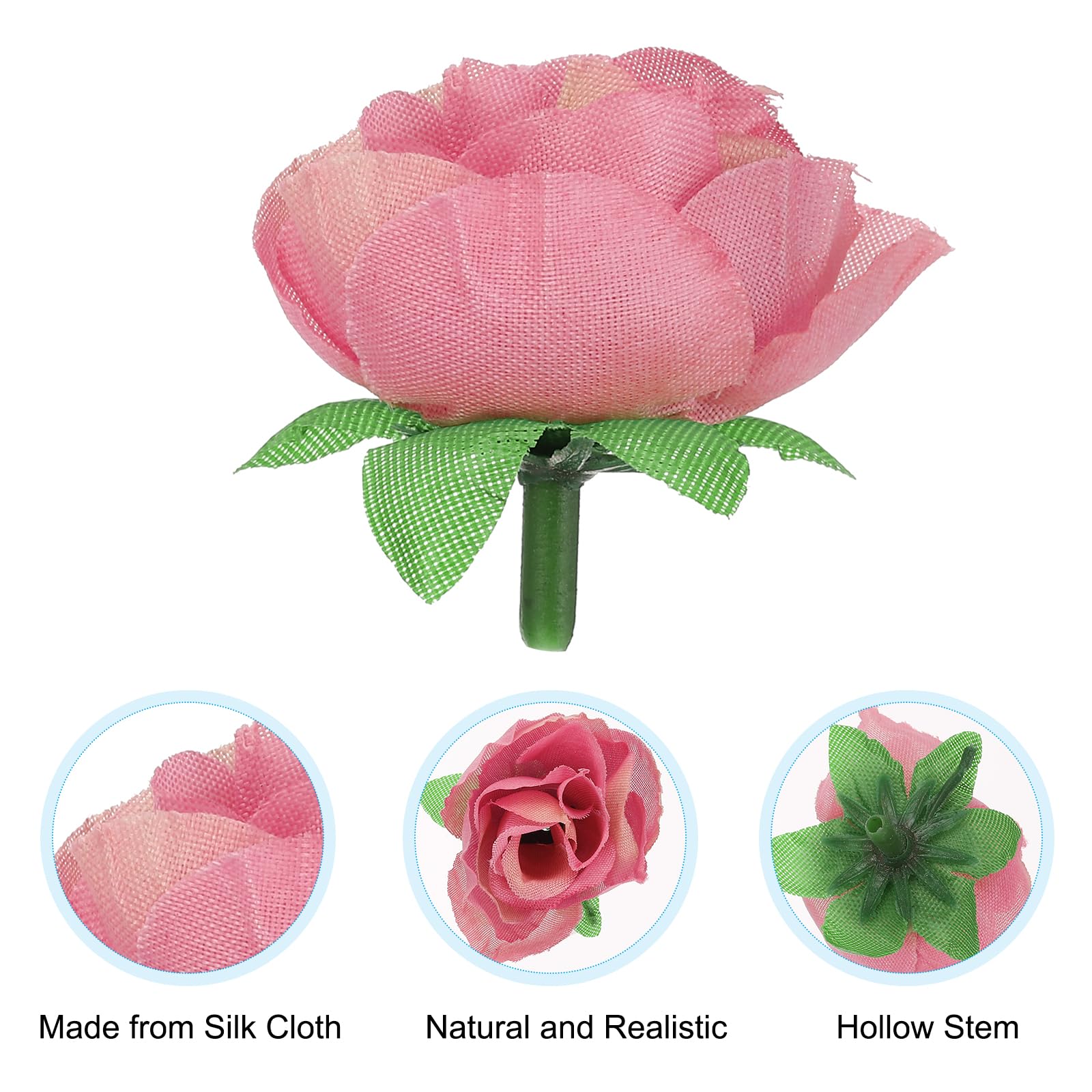 PATIKIL Mini Rose Artificial Flowers Bulk 1.2 Inch - Image 3
