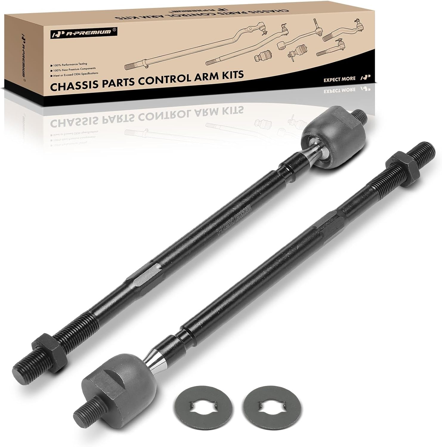 A-Premium 2 x Front Inner Tie Rod Ends, Compatible with Toyota MR2 1991 1992 1993 1994 1995, with Power Steering