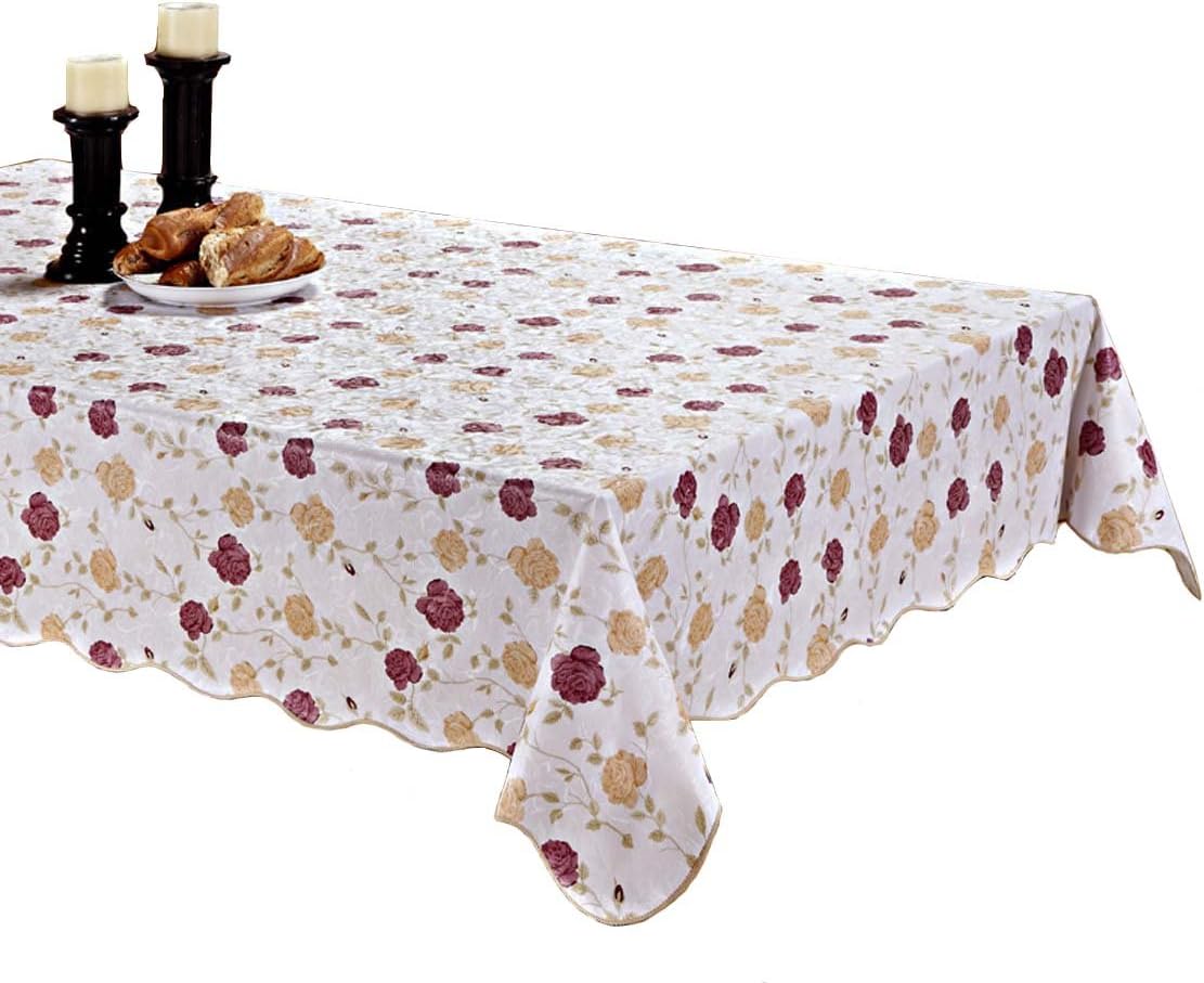 ENNAS Tablecloth Vinyl Tablecloth With Flannel Back Rectangle 54-Inch by 72-Inch oblong(rectangle)