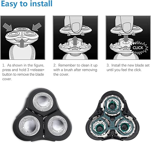 Miniatura 6 de RQ11 - Cabezal de afeitadora de repuesto para Phillips Norelco Senso-Touch 2D 1100 Series (1150x/1160x/1170x/1180x), paquete de 2