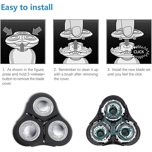 Miniatura 6 de RQ11 Cabezal de repuesto para afeitadora Philips Norelco SensoTouch 2D RQ1152 1150X 1160X 1170X 1180X Series, 2 unidades