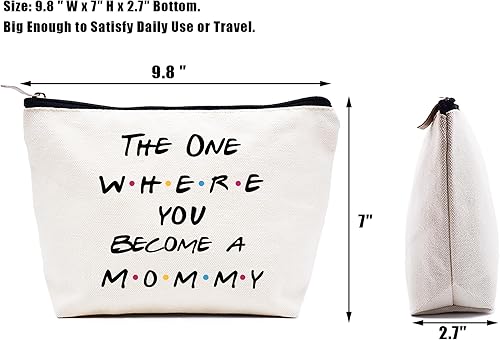 Miniatura 2 de LIBIHUA Bolsa de maquillaje para mujer, bolsa de cosméticos regalos para ella, bolsa de viaje femenina, Beige, 20-el que se convierte en mamá