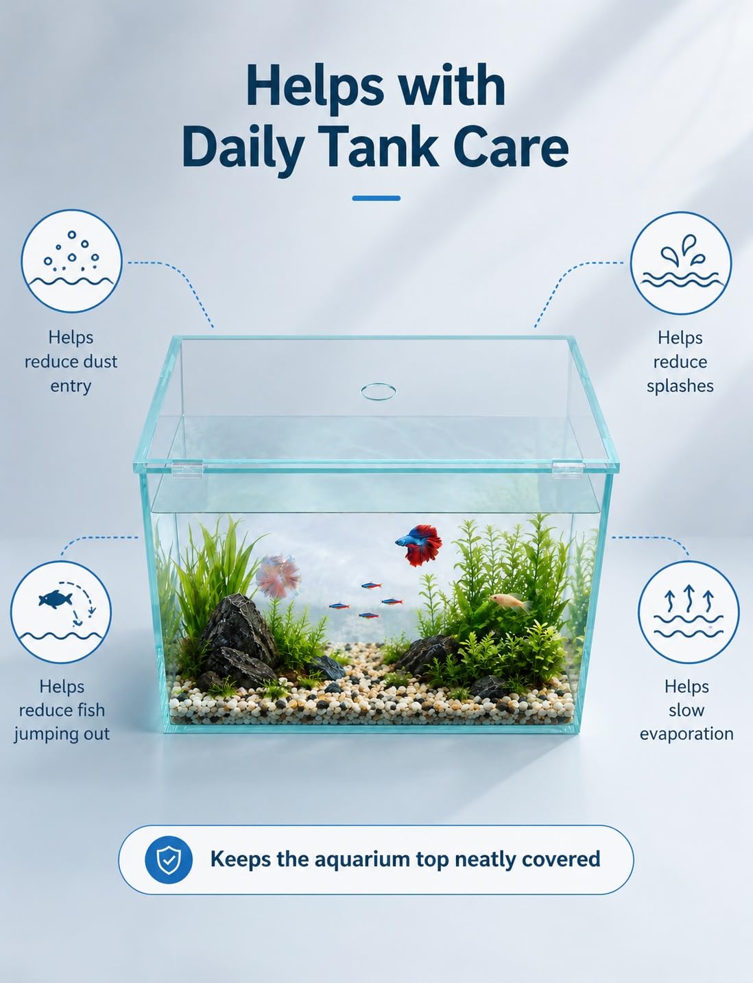 Tapa de Acuario Vidrio Templado