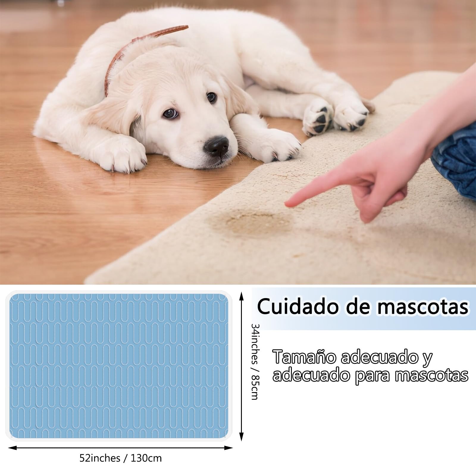 4 colchones para incontinencia - 85 X 130cm, colchones Impermeables Lavables y Reutilizables, Almohadillas para orinar para Adultos, niños, Ancianos y Mascotas