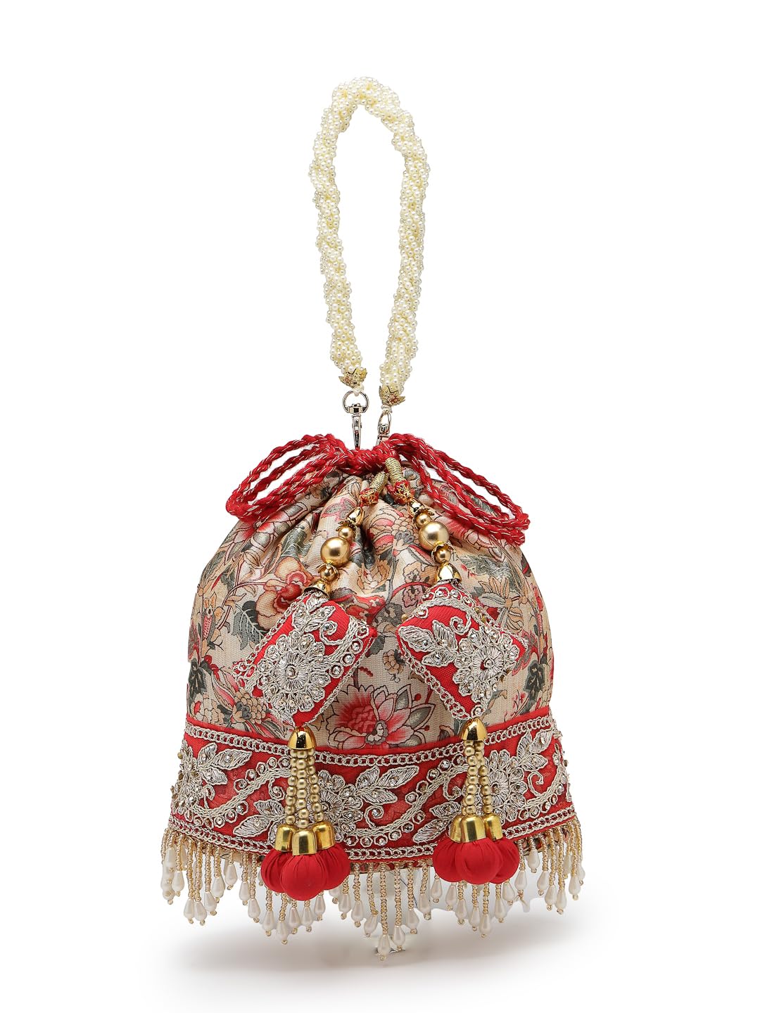 Jashn Edit Faux Silk Floral Printed Potli-image-37