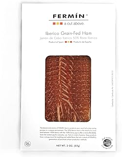 Fermin Jamon Iberico – All Natural Sliced Spanish Ham, 2 oz – No Nitrates or Nitrites, Gluten & Lactose Free – Aged 28+ Months
