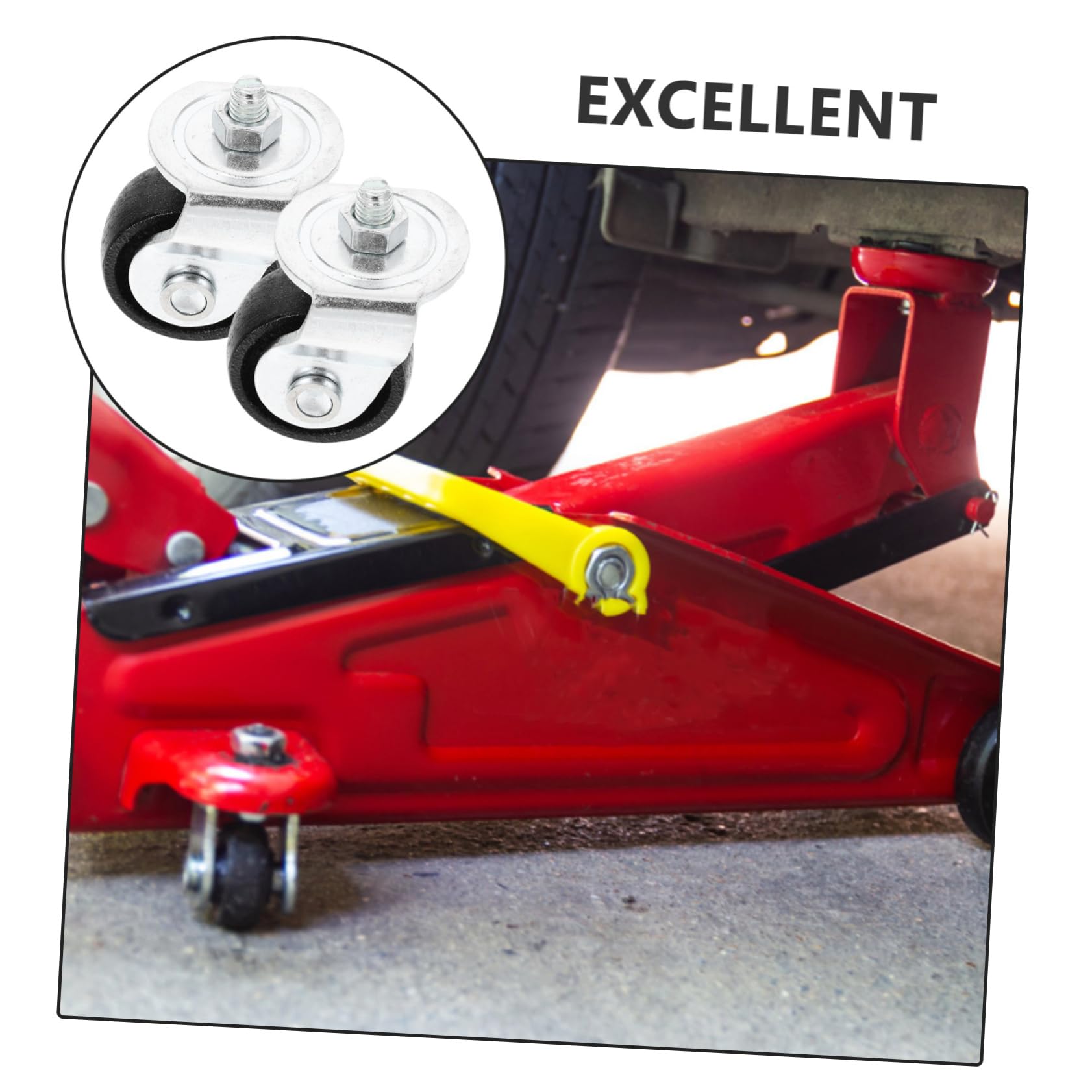 SOLUSTRE Garage Floor Jack Wheel Set of 2 Replacement Wheels for Trailer Jack 2-ton Caster Wheel Kit