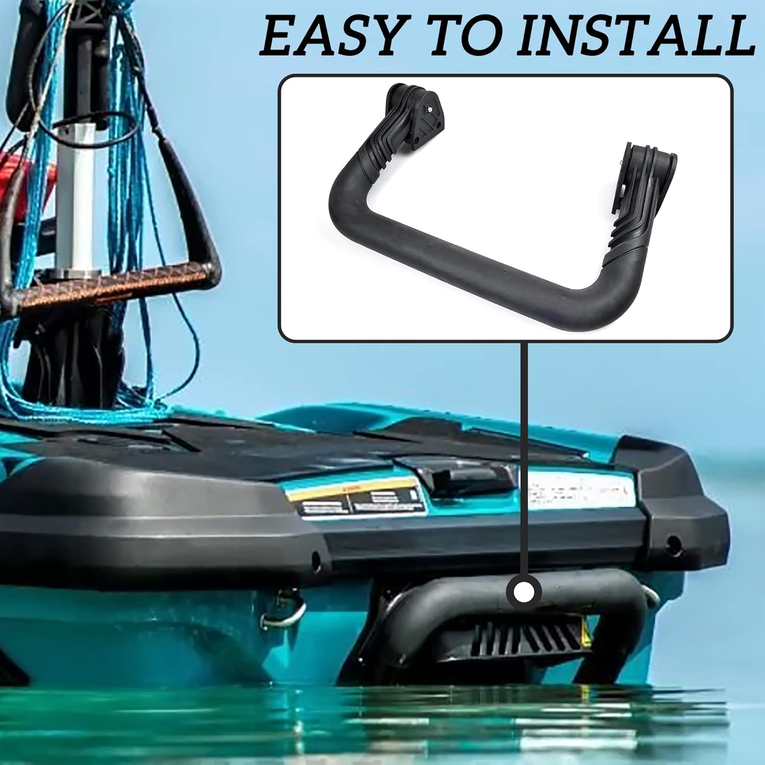 SAUTVS Boarding Ladder Step for Sea-Doo RXT GTX GTR Wake PRO 2018-2022 Accessories, Reboarding Ladder Boarding Watercraft Step, Replace #295100869