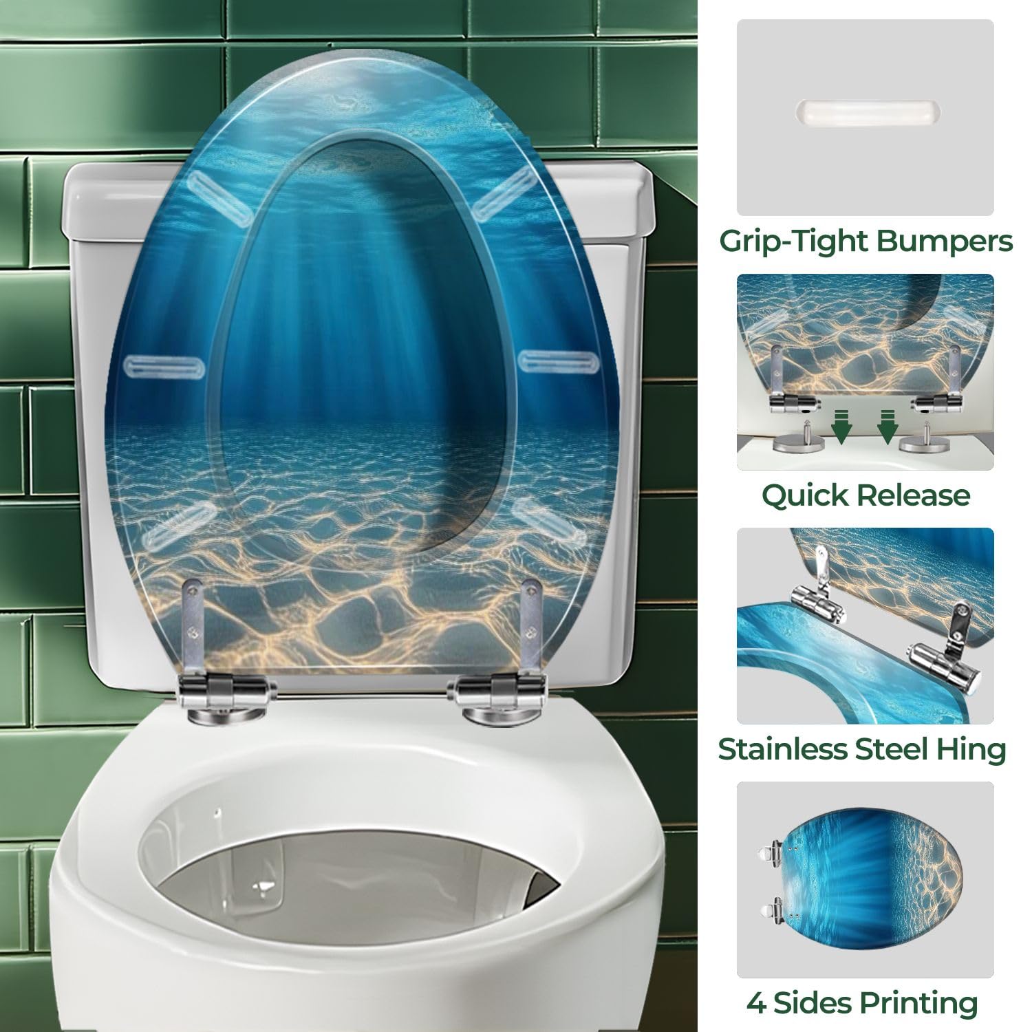 Sedile WC generico allungato in resina per bagno