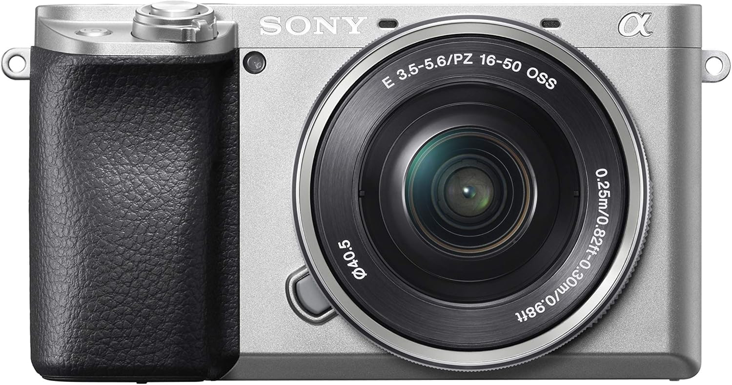 Sony Alpha 6100LS | Appareil Photo Hybride APS-​C, Kit boîtier + Optique E 16-​50mm (AF en 0.02s, Suivi des Yeux Humains et Animaux, Vidéo 4K, Ecran Selfie Vlogging), (ILCE6100, A6100) Argent