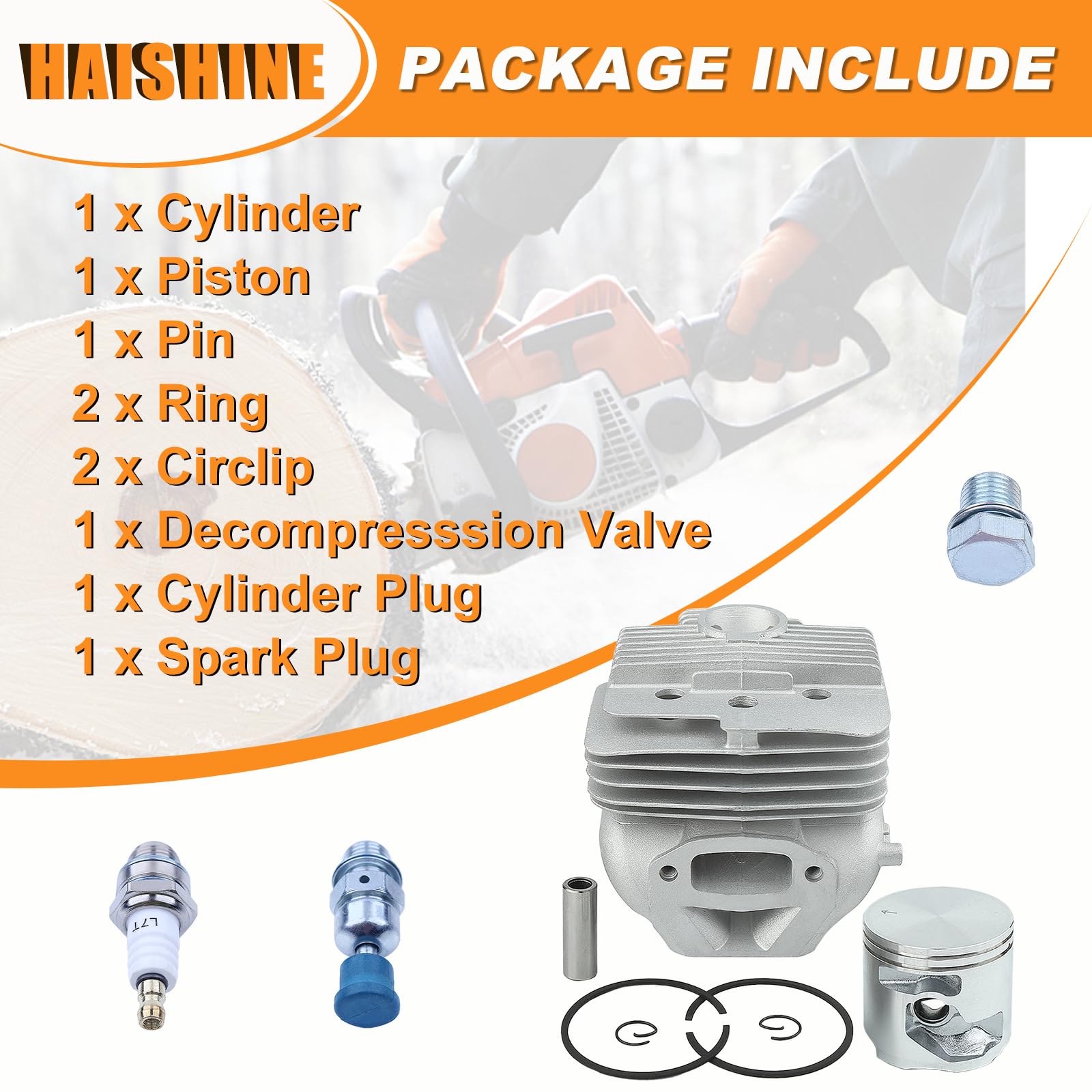 Kit de piston de cylindre 56 mm pour scie à béton Husqvarna K960 K970 544935603