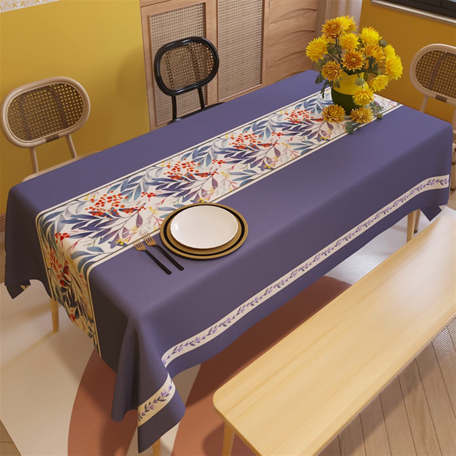 TableCloth High-end Waterproof American Light Luksusowe wiejskie wiejskie obrus prostokątny stolik kawowy(2,40x70cm15x27inch)