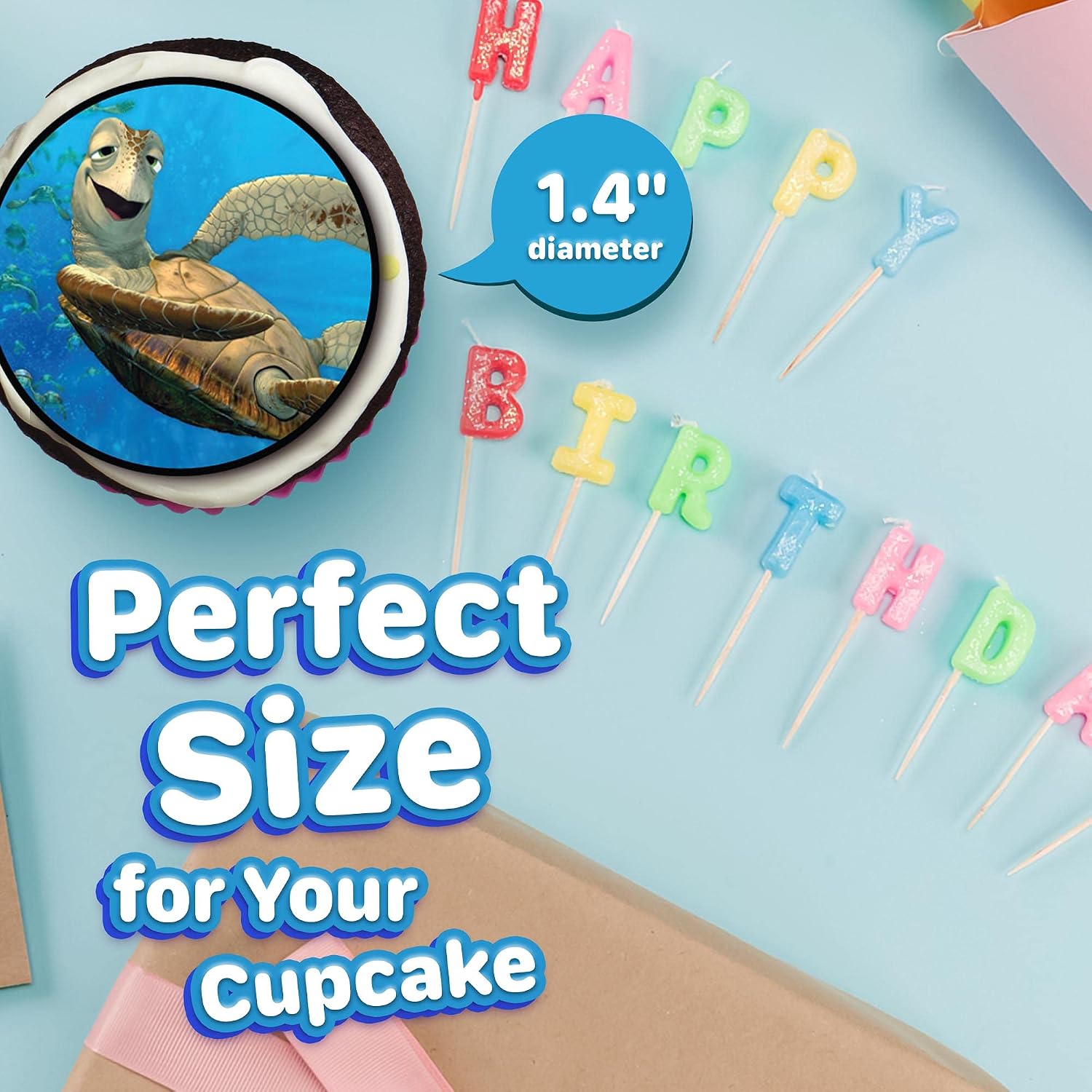 30 x Edible Cupcake Toppers – Ocean Explorer Inspired Collection of Edible Cake Decorations | Uncut Edible on Wafer Sheet