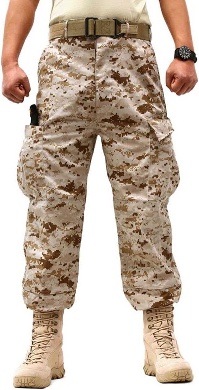 Men's Military Tactical Casual Camouflage Multi-Pocket BDU Cargo Pants Trousers