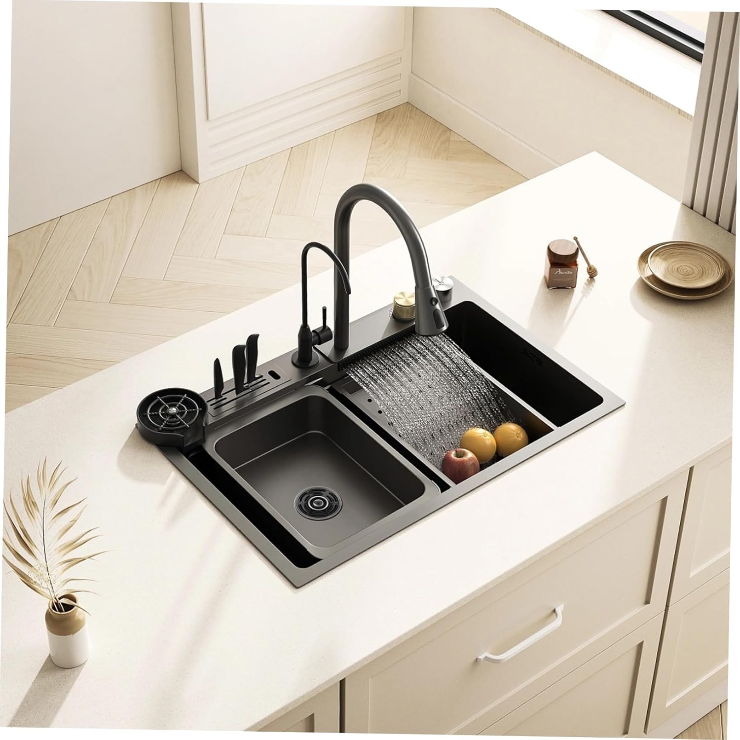 Black Garbage Disposal Stopper Food Waste Disposer Plug for Kitchen Sink Drain Protection Leak-Proof Kitchen Sink Plug for Home Use