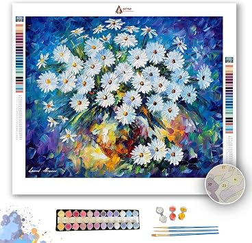afremov Radiance Energy - Paint by Numbers Kit by Leonid Painting - Acrylic Paints, Magnifier, and Brushes for Adults and Kids Beginner 30 * 40cm/12 * 16inch DIY Frame