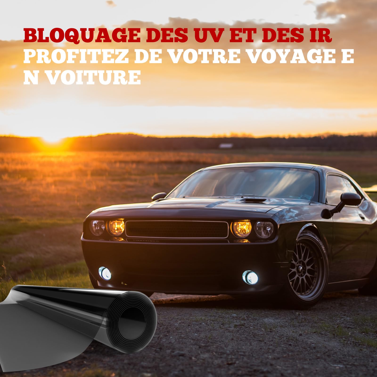 Vepagoo 5%/20%/35% VLT Film Teinté Voiture 50 X 300cm Vitre Teintée Voiture Film Solaire Voiture Film sur la Vie privée pour Vitres Protection UV Fumée Véhicule （20% VLT）