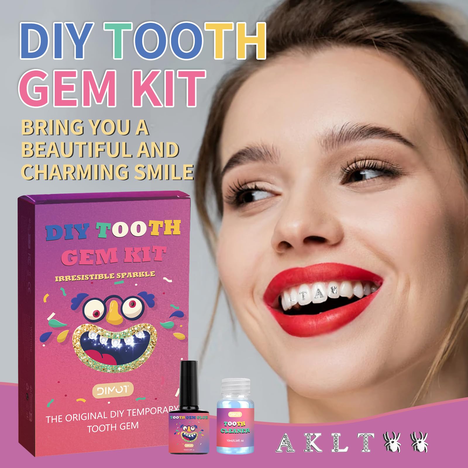 Tseriact Tandsieraden, doe-het-zelf tandsteensieradenset, Shinning Tooth Gem kit, sieradenaccessoires met 120 x kristallen voor feestjes, dagelijks gebruik, lijm (serie B Tseriact Tandsieraden, doe-het-zelf tandsteensieradenset, Shinning Tooth Gem kit, sieradenaccessoires met 120 x kristallen voor feestjes, dagelijks gebruik, lijm (serie B